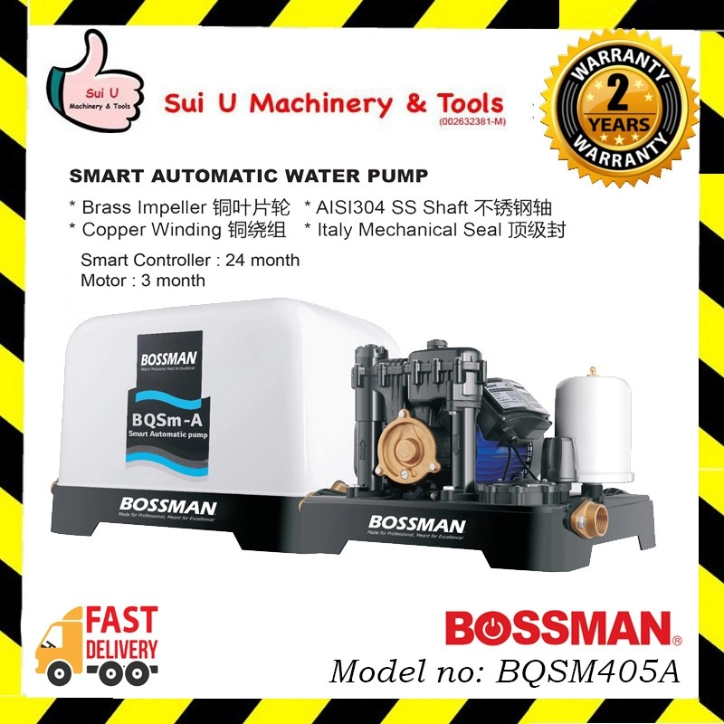 BOSSMAN BQSM405A 0.8HP Home Booster Pump Smart Automatic Water Pump