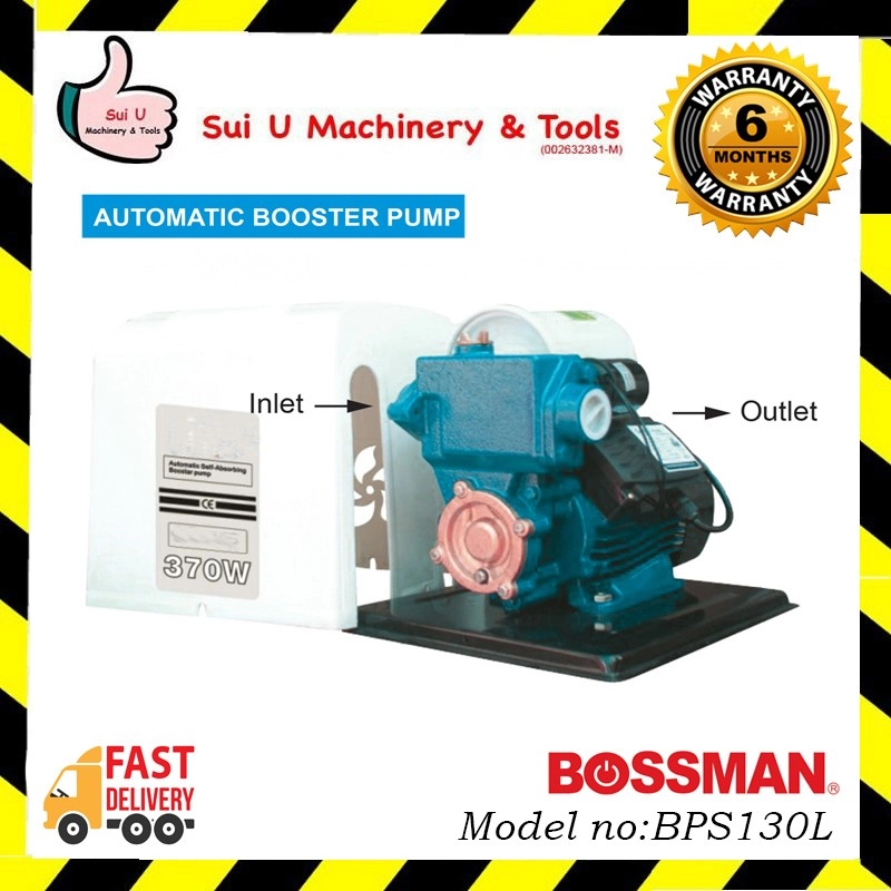 BOSSMAN BPS130L 0.5HP Automatic Booster Pump 370W w/ 100% Copper Wire
