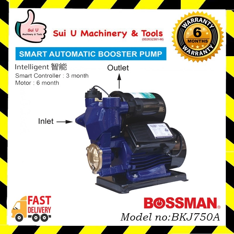 BOSSMAN BKJ750A 1HP Smart Automatic Booster Pump 750W