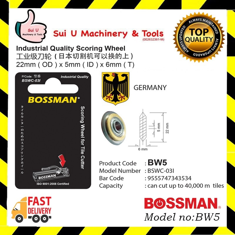 BOSSMAN BW5 Industrial Quality Scoring Wheel for Replacement