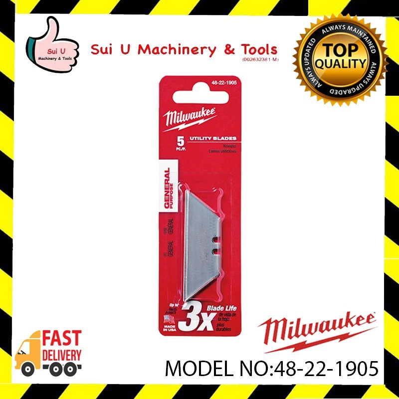 Milwaukee 48-22-1905 General Purpose Utility Blades (5pcs pack) Cutters