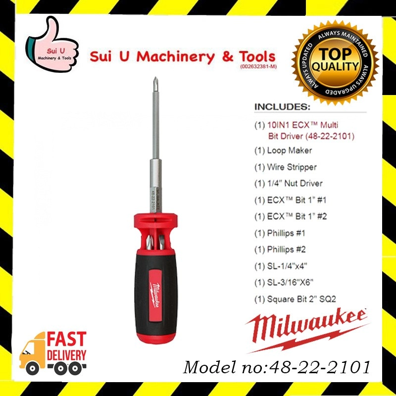 MILWAUKEE 48-22-2101 10IN1 ECX™ Multi Bit Driver