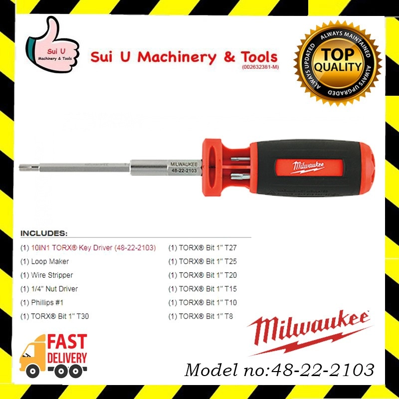 MILWAUKEE 48-22-2103 10 IN 1 TORX® Key Driver