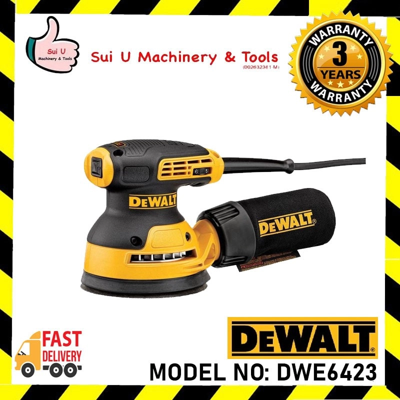 DEWALT DWE6423 / DWE6423-B1 Orbital Sander 5 in. Random Orbit Sander/Variable Speed/H&L Pad 115mm 230mm