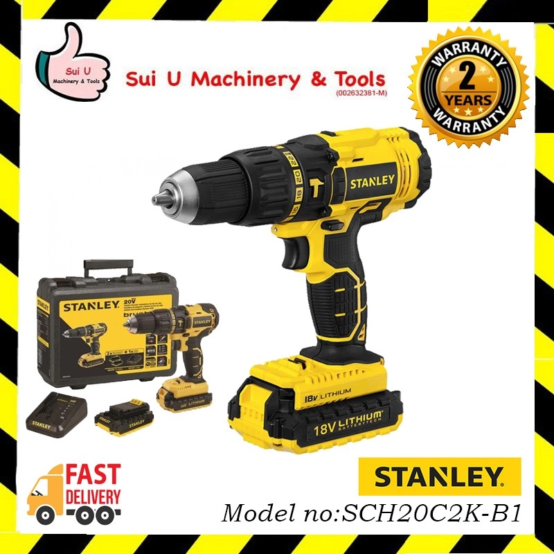 STANLEY SCH20C2K-B1 / SCH20C2K 18V Cordless Hammer Drill 13mm