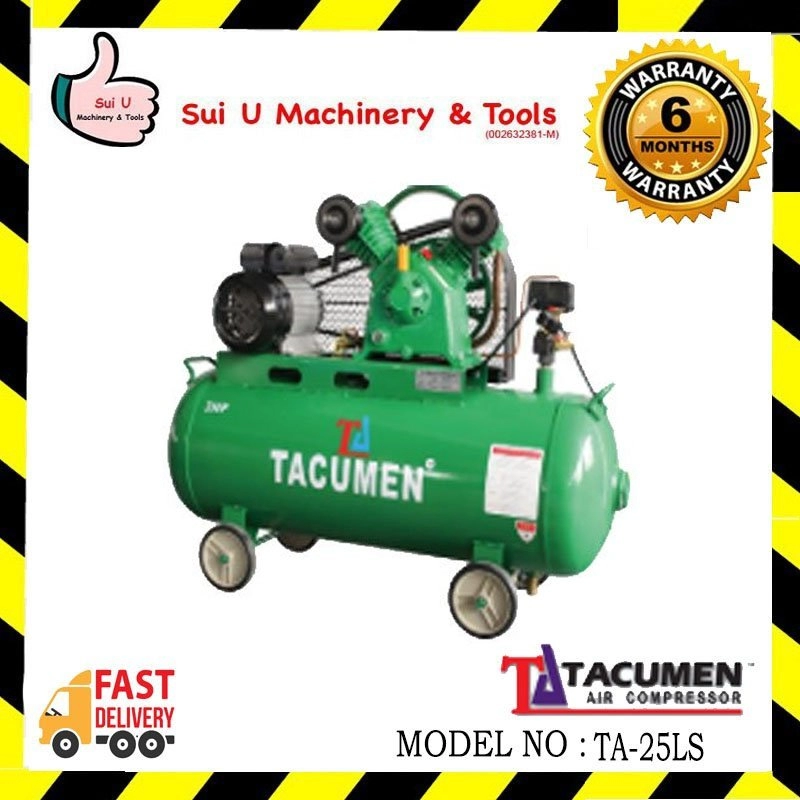 TACUMEN TA-25LS Belt Driven Air Compressor 3hp 100litre 8bar 240v