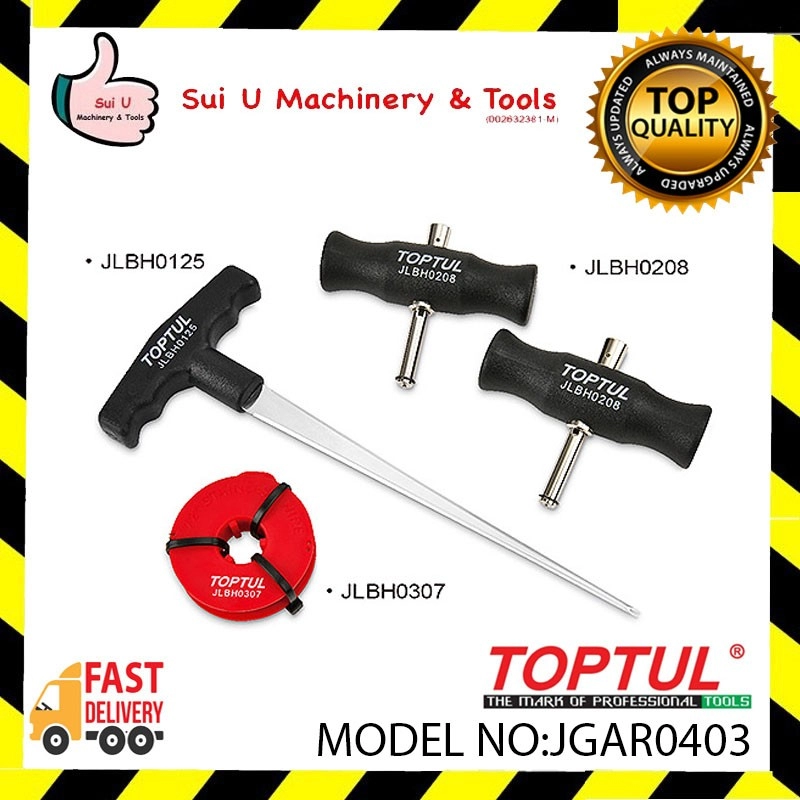 TOPTUL JGAR0403 4pcs Windshield Removal Tool Set