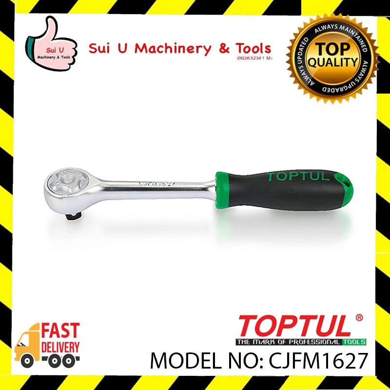 TOPTUL CJFM1627 1/2'' Reversible Ratchet Handle with Quick Release