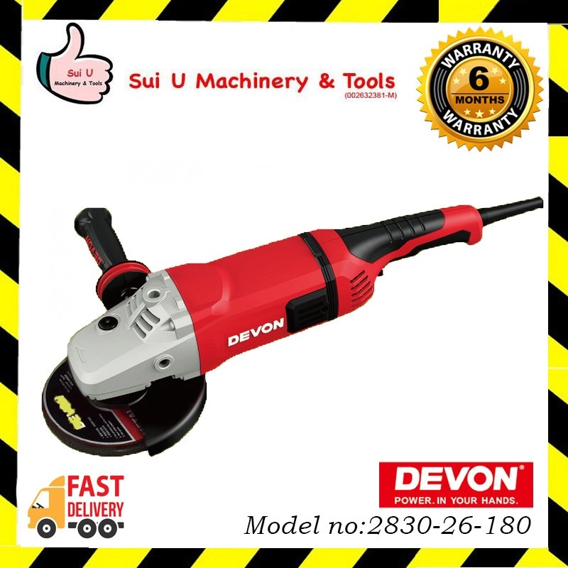 DEVON 2830-26-180 Angle Grinder 180mm 2600w