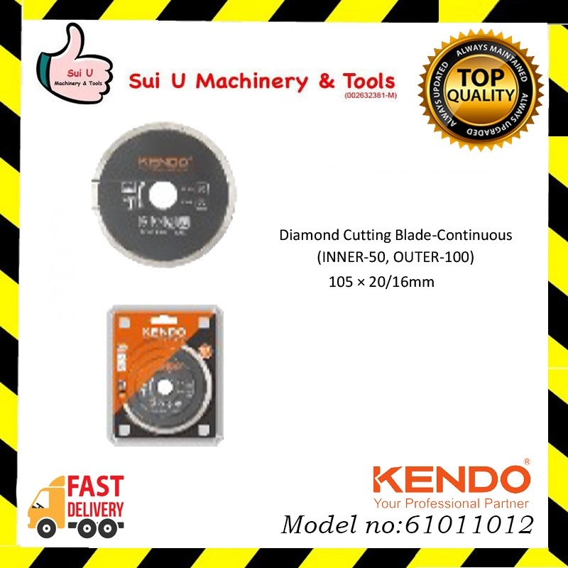 KENDO 61011012 Diamond Cutting Blade-Continuous (INNER-50, OUTER-100)