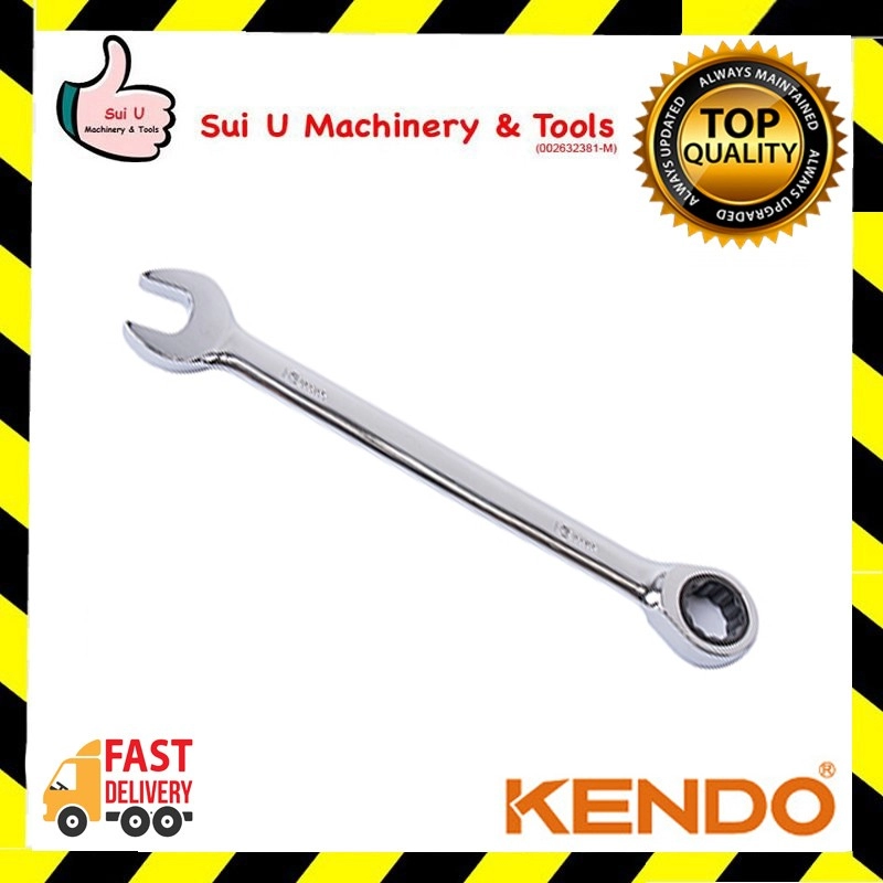 KENDO Chrome Vanadium Steel Ratchet Combination Spanner Wrench 8MM~19MM