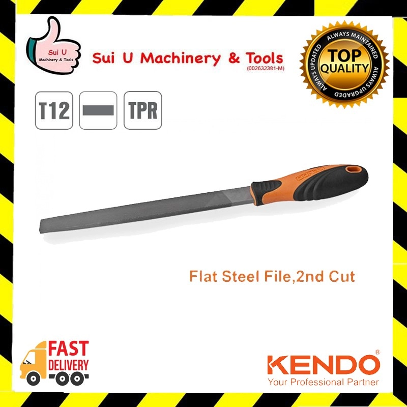 KENDO Flat Steel File,2nd Cut 200mm~250mm