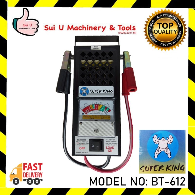 Super King BT-612 Battery Tester Japan Technology 6 to 12 Volt Batteries Charging System Test