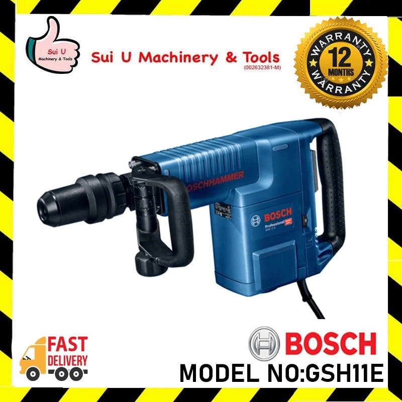 Bosch GSH11E / GSH 11 E / GSH 11E Professional Heavy Duty Demolition Hammer with SDS max 1500W (06113168L0)