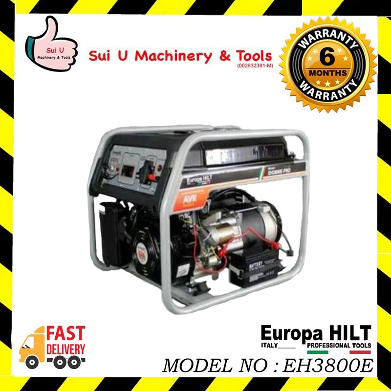 EUROPA HILT EH3800E-PRO 7.5HP 4-stroke Gasoline Generator 3000W