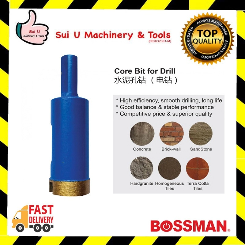 BOSSMAN Core Bit for Drill Hexagon/ Round 6~25mm