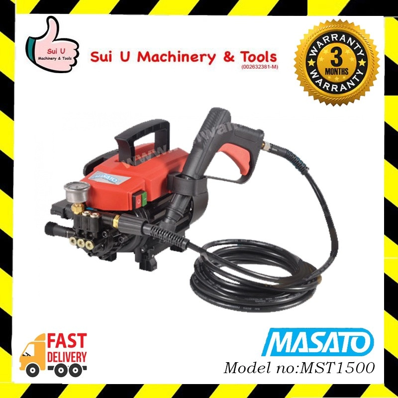 MASATO MST1500 High Pressure Cleaner / Water Jet 1500w 90bar Induction Motor