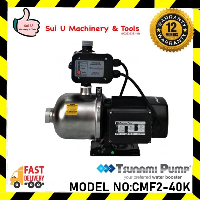 TSUNAMI PUMP CMF2-40K 0.75HP Durable Stainless Steel Water Pump 0.55kW