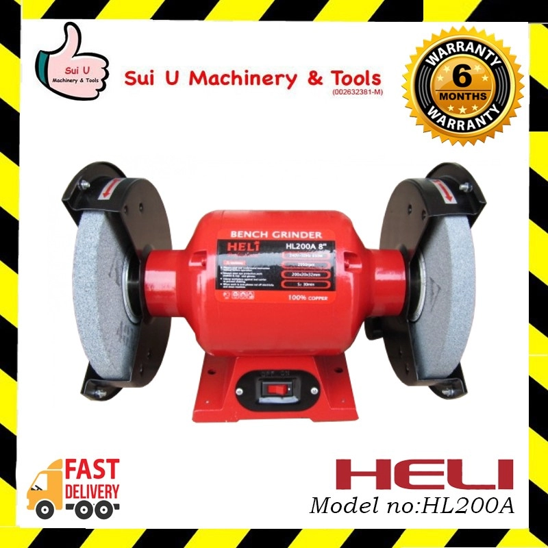 HELI HL200A Bench Grinder 8" 650W