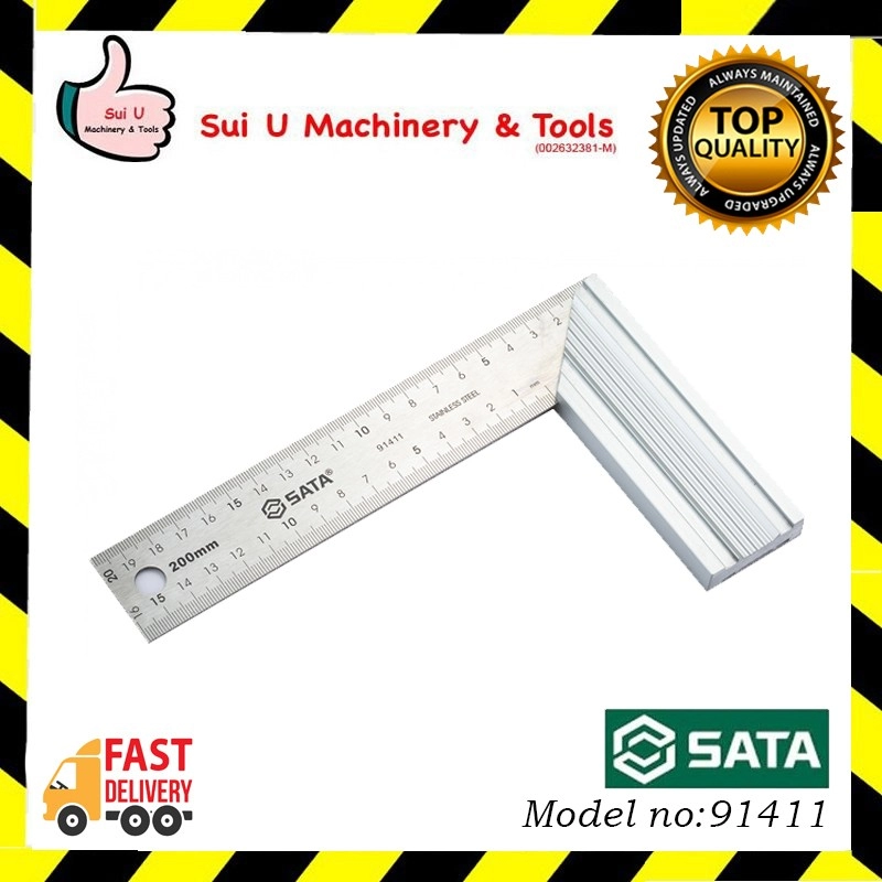 SATA 91411 Carpenter's Squares 200mm Stainless Steel