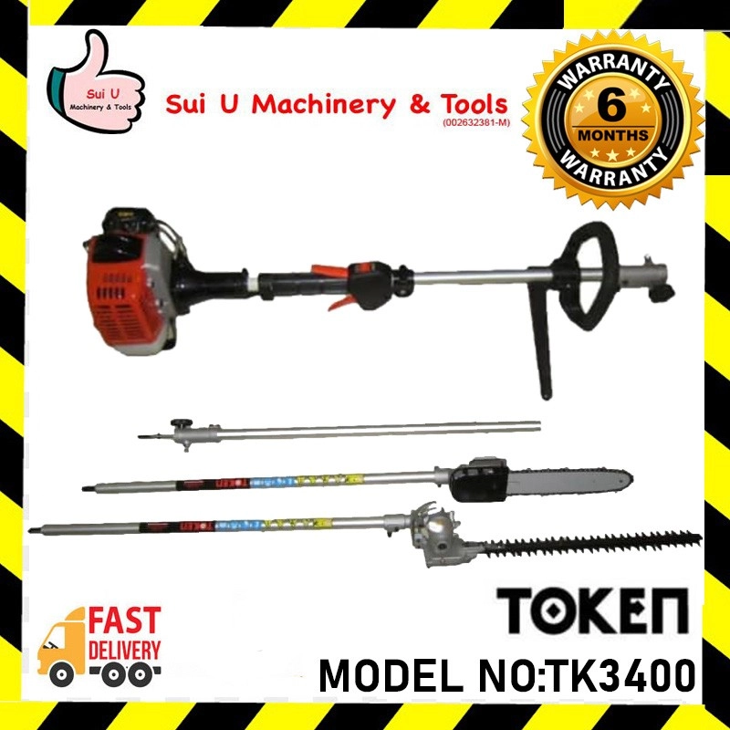 TOKEN TK3400 Pole Prunner Saw 2-Stroke Gasoline 0.65kW 0.9HP