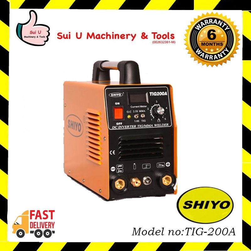 SHIYO TIG200A / TIG 200A / TIG-200A Inverter Welding Machine C/W Standard accessories