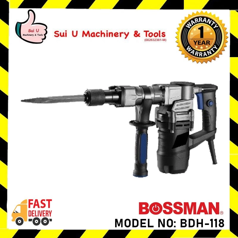 BOSSMAN BDH-118 / BDH118 / BDH 118 32MM 11J Demolition Hammer 1100W