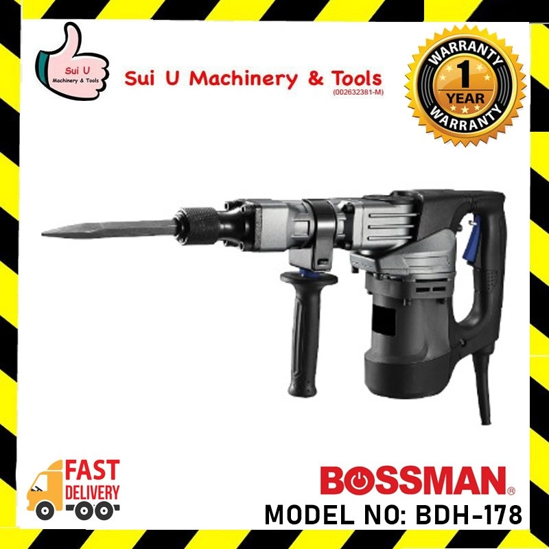 BOSSMAN BDH178 / BDH-178 / BDH 178 24J 38MM Demolition Hammer 1500W