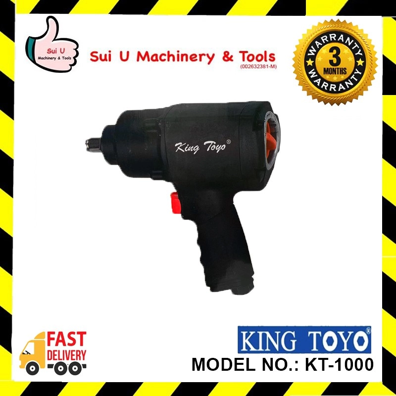 KING TOYO KT-1000 Twin Hammer Mechanism Professional 1/2inch Impact Wrench