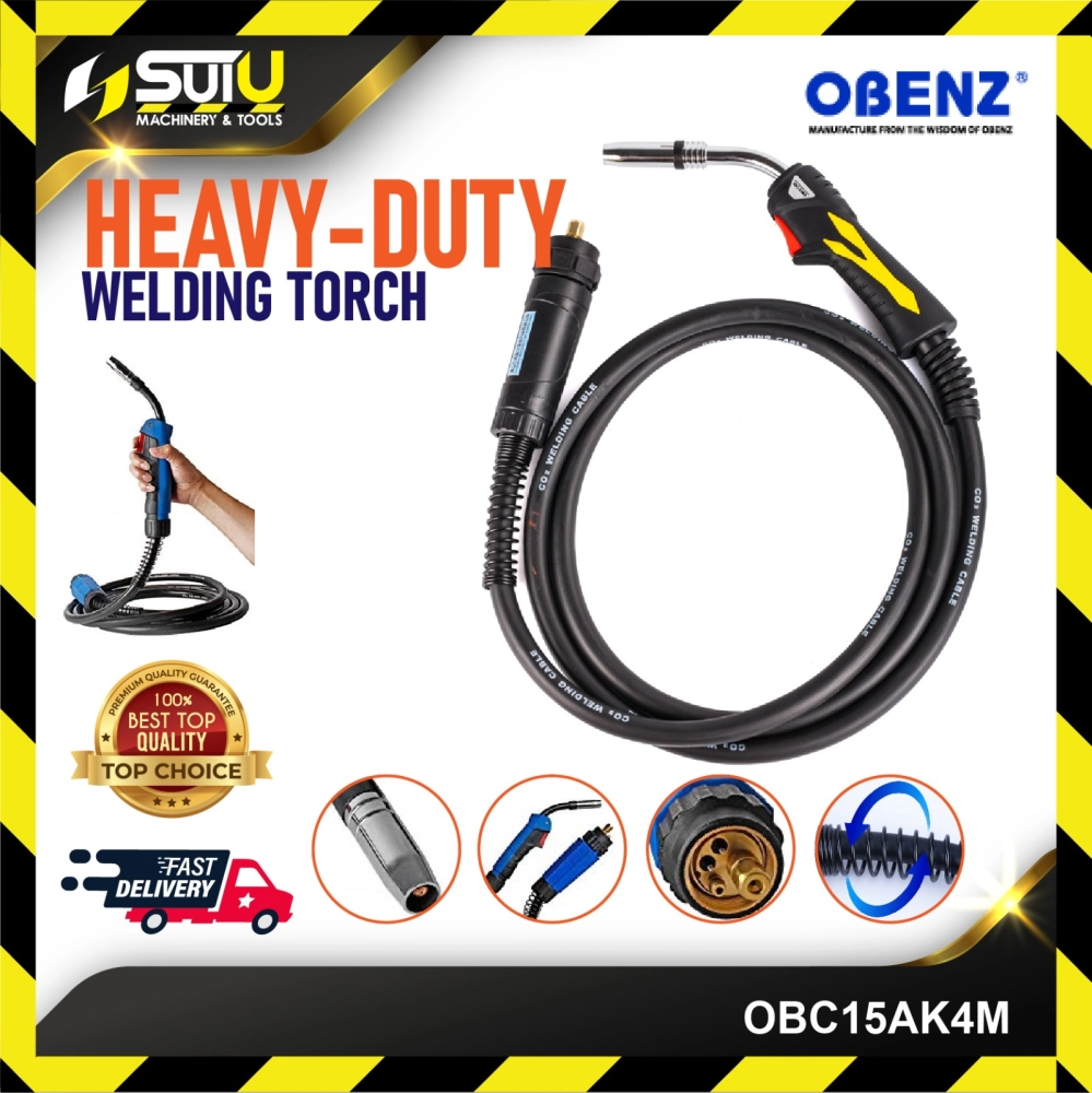 OBENZ OBC15AK4M MIG/MAG Heavy-Duty Welding Torch 4M FULL SET