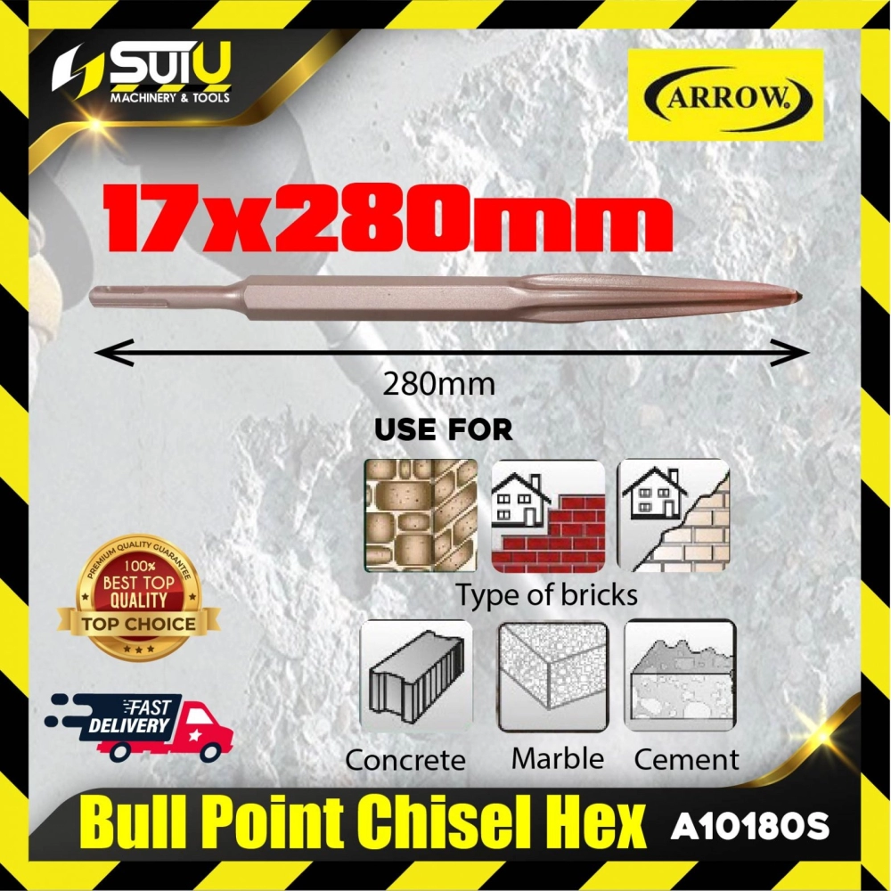 ARROW A10180S SDS BULL POINT CHISEL (17MM)