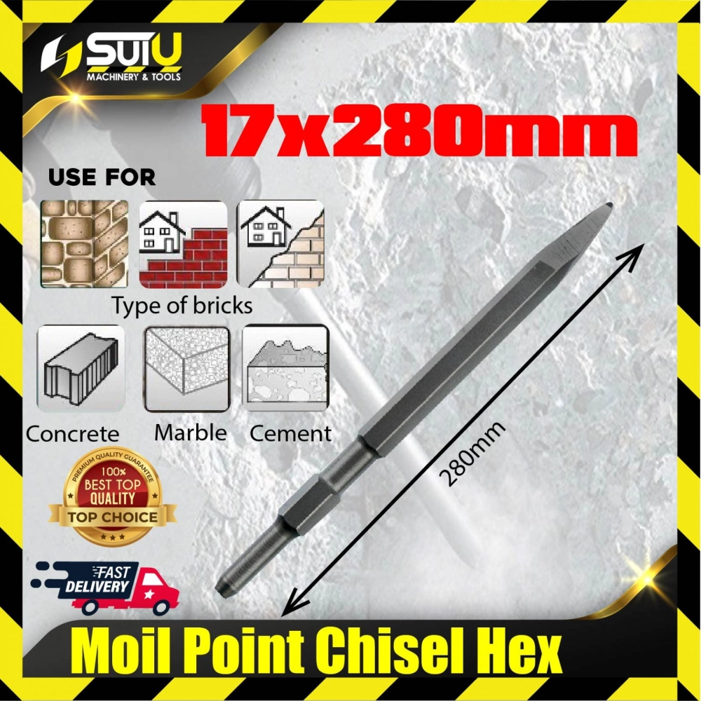 Moil Point Chisel 17x280mm