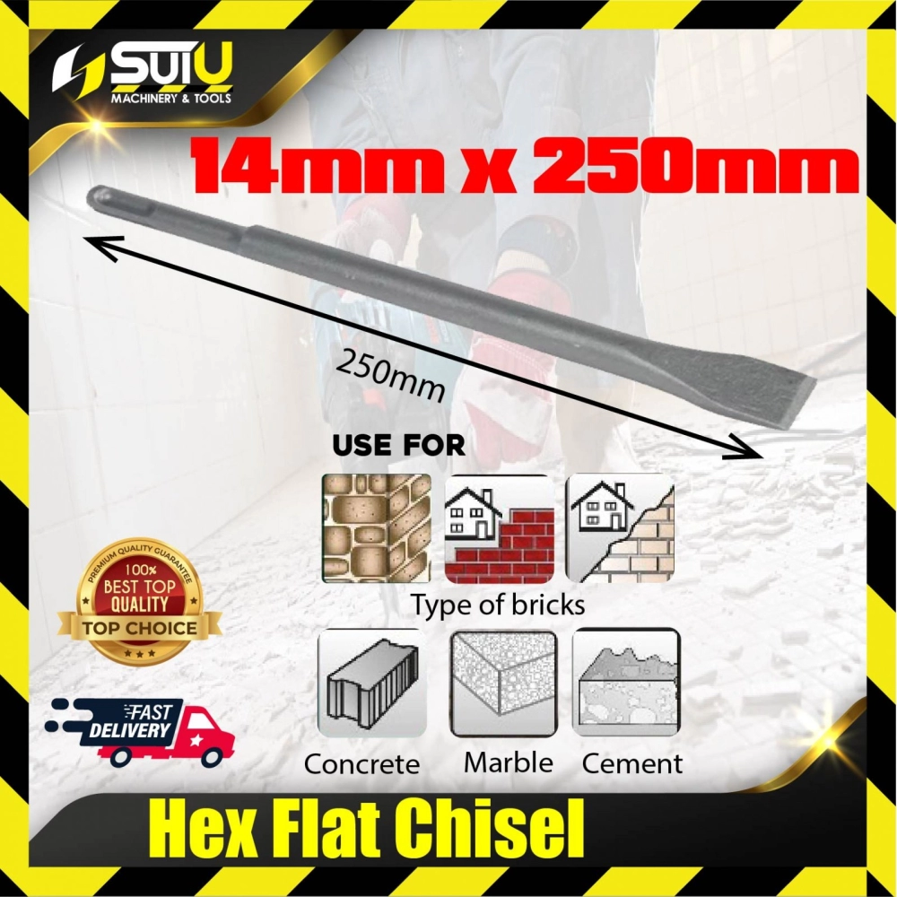Hex Flat Chisel 14x250mm