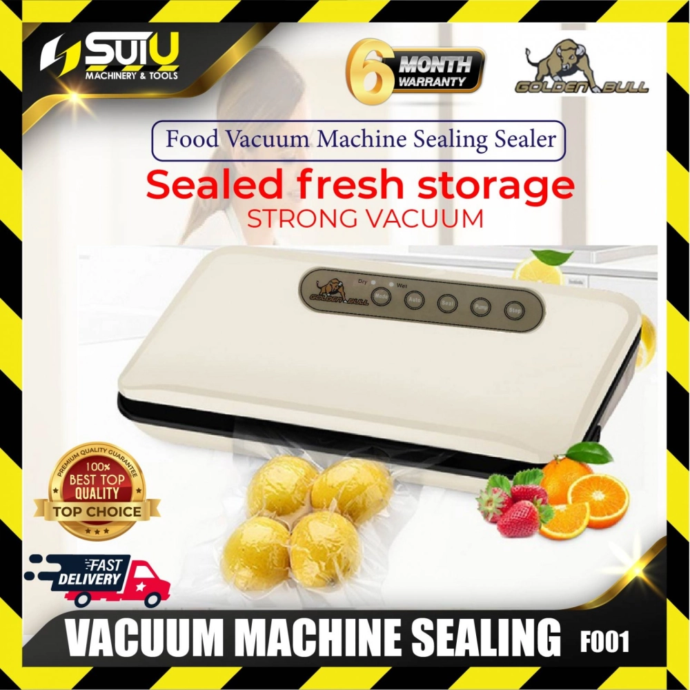 GOLDEN BULL F001 200-240V Food Vacuum Machine Sealing w/5 x Vacuum Bag