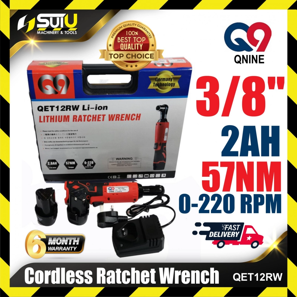 QNINE QET12RW Cordless Ratchet Wrench 12V 3/8"