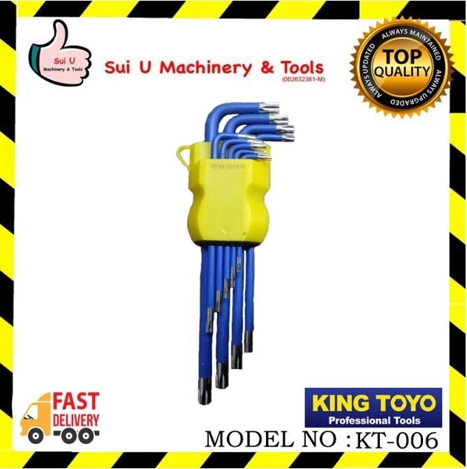 KING TOYO KT-006 Hex Trox Extra-Long Key Set 9Pcs (mm)