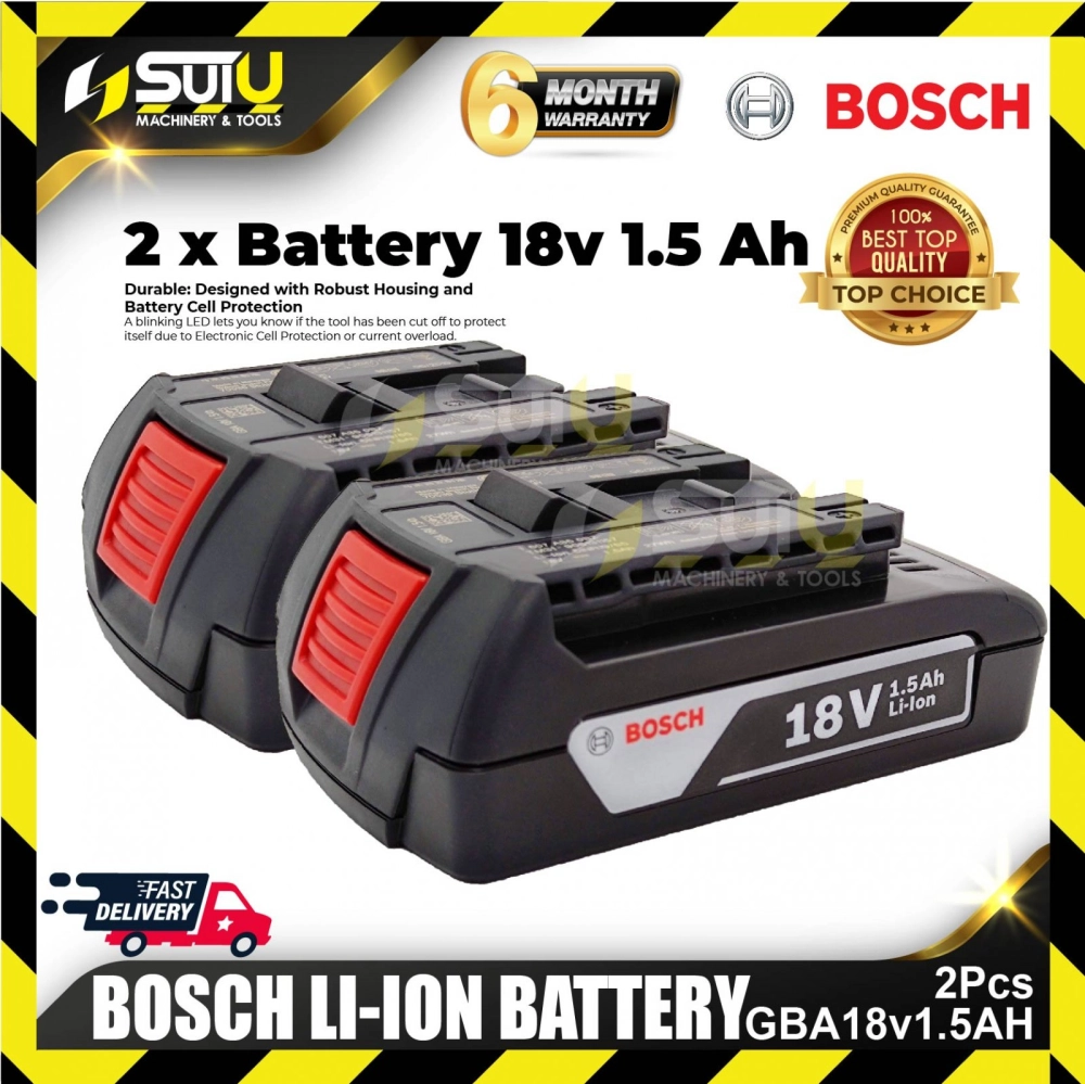 Bosch GBA18V1.5AH 18V 1.5AH LI-ION BATTERY PACK (2PCS)