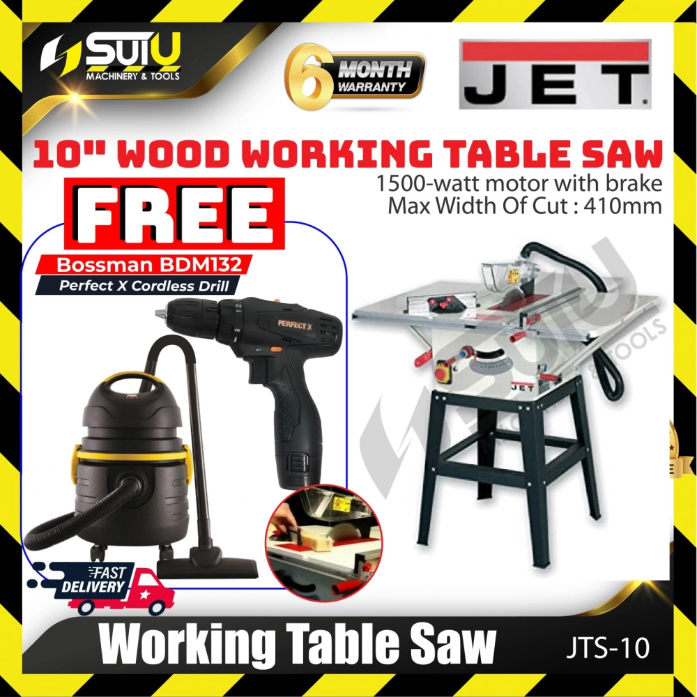 JET JTS-10 10" Wood Working Table Saw 1500w