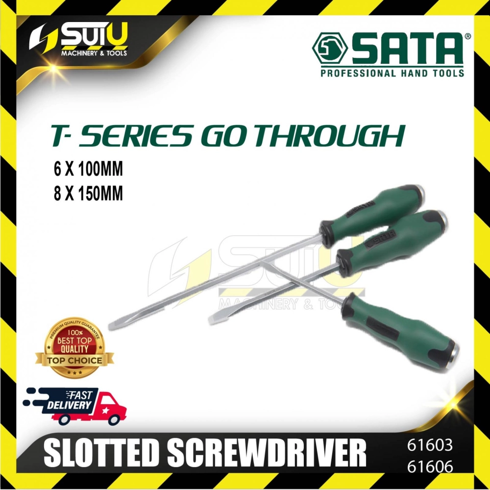 SATA 61603 T- Series Go Through Slotted Screwdriver 6 X 100MM