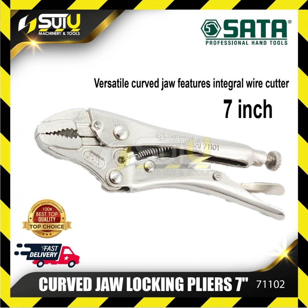 SATA 71102 CURVED JAW LOCKING PLIERS 7"