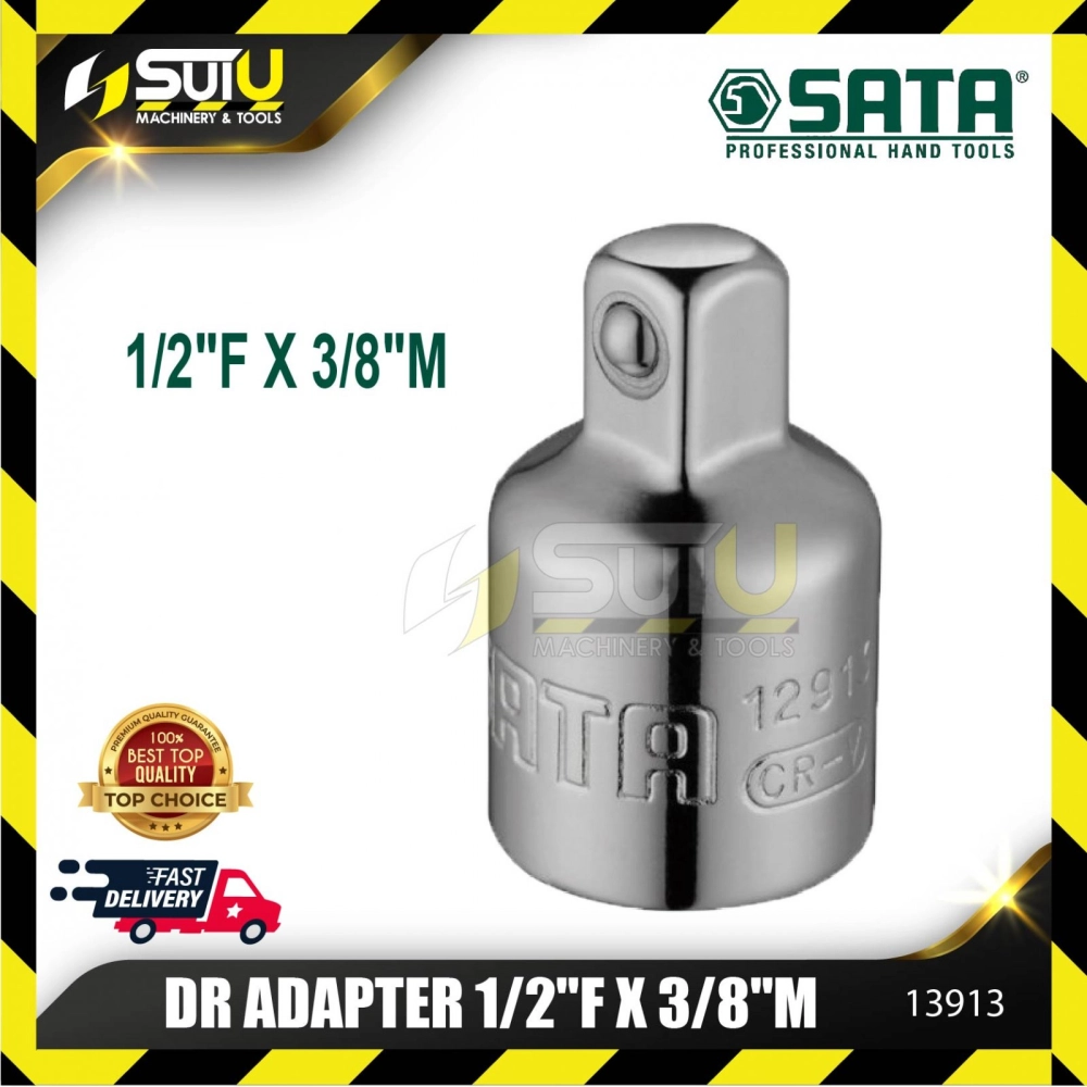 SATA 13913 1/2" DR ADAPTER 1/2"F X 3/8"M