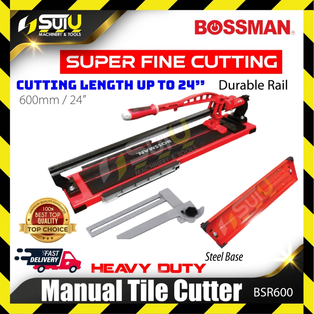 BOSSMAN BSR600 Manual Tile Cutter with Single Rail 600mm w/ Single Rail