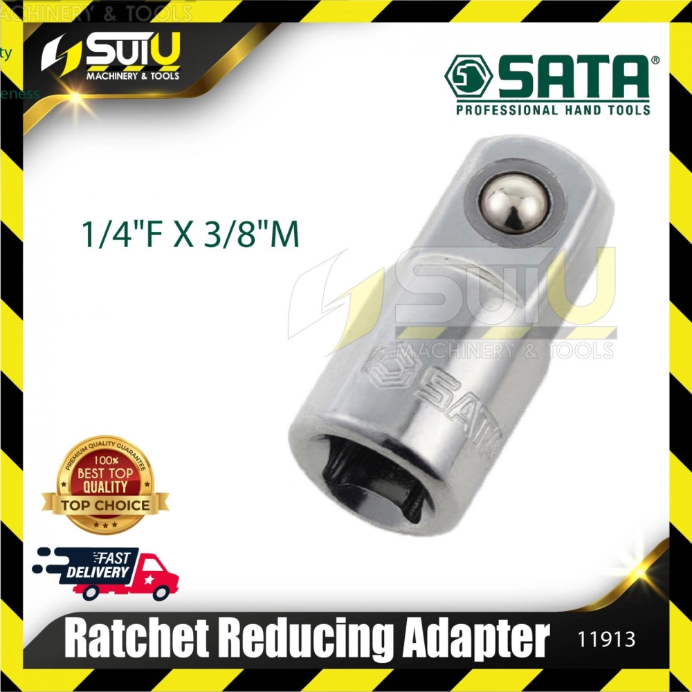 SATA 11913 Socket Wrench Ratchet Reducing Adapter 1/4"F X 3/8"M