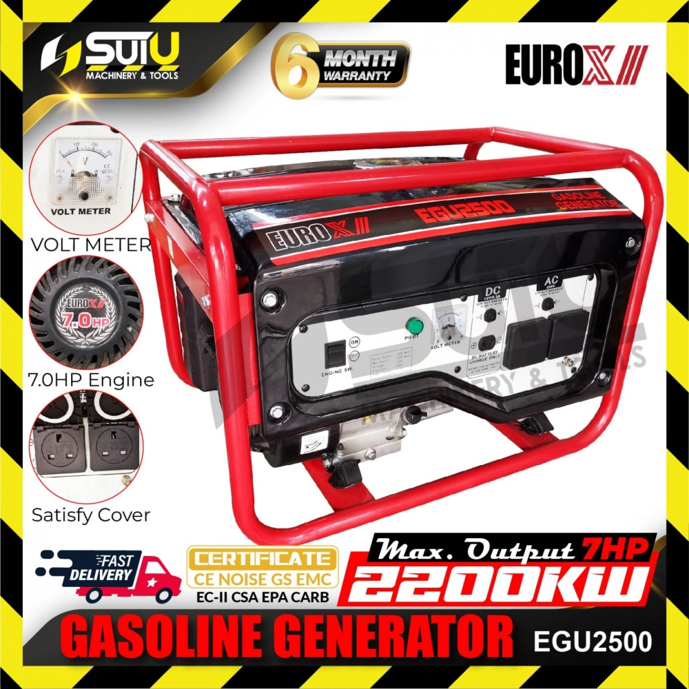 EUROX / EUROPOWER EGU2500 7HP 4-stroke Gasoline Generator 2200W 3600RPM