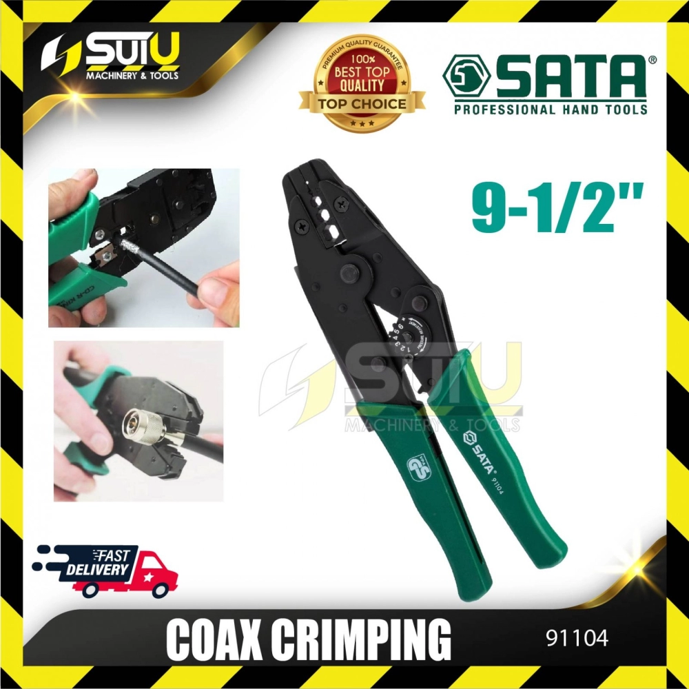 SATA 91104 Crimping Pliers for Coaxial Terminals 9inch