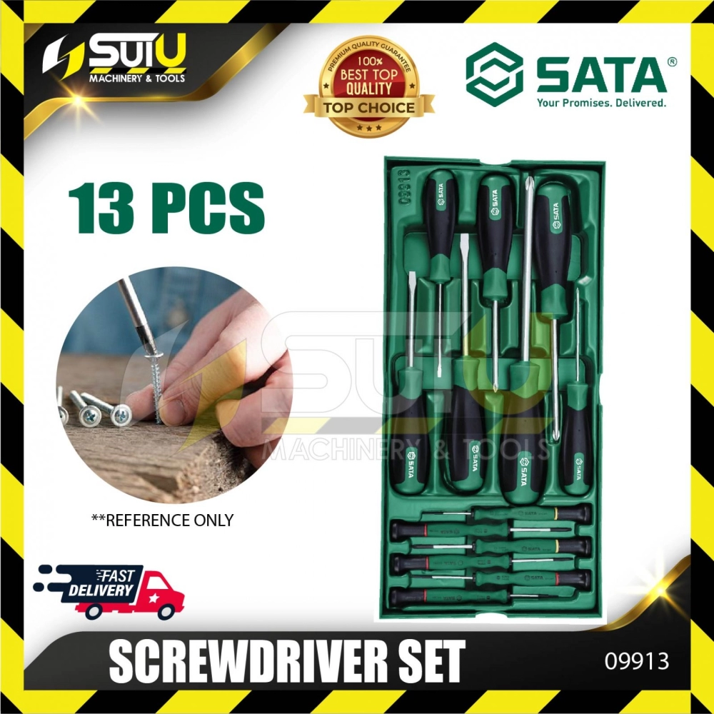 Sata 09913 13PCS Combination Screwdriver Tray Set
