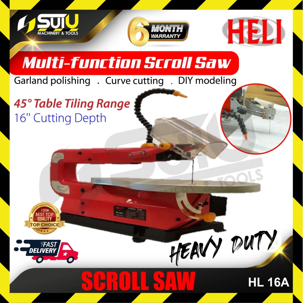 HELI HL 16A / HL16A / HL-16A 16" Multi- Function Scroll Saw 1650RPM
