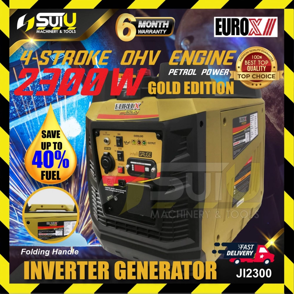 EUROX / JETMAC JI2300 Gold 4-stroke Portable Inverter Silent Generator 2300W