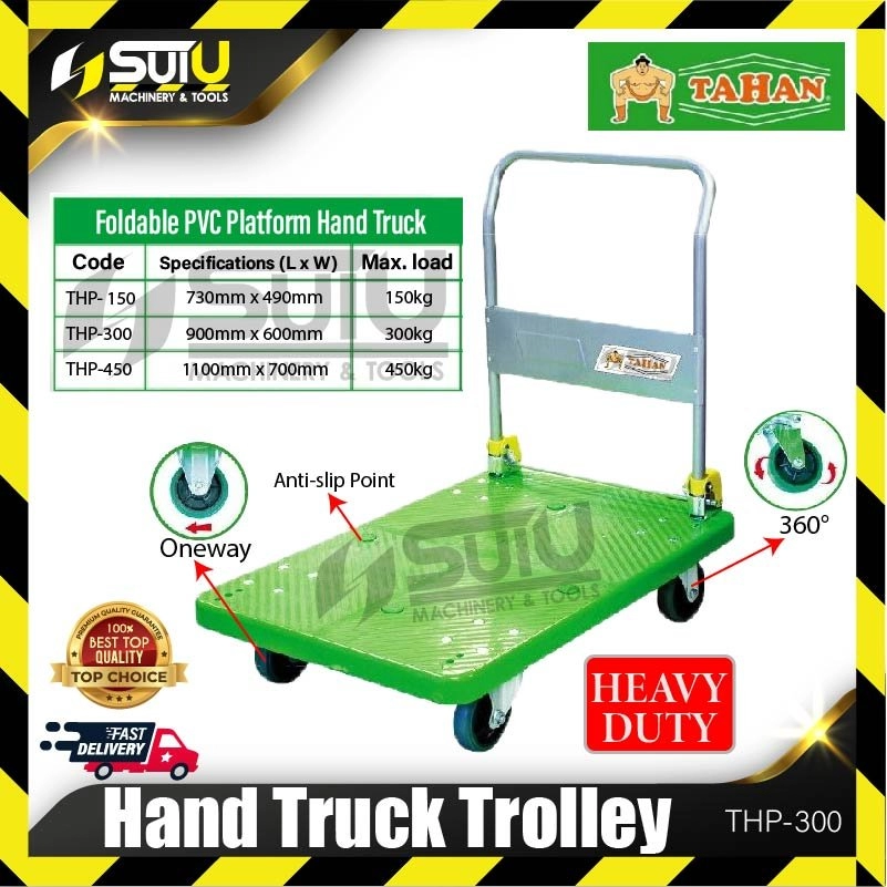 Tahan THP-300 PVC Platform Hand Truck Trolley 300kg