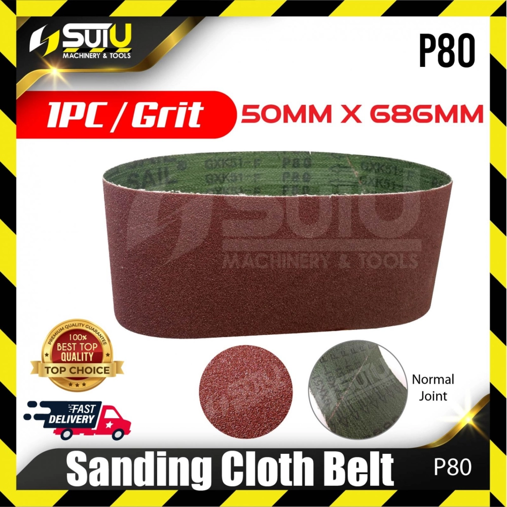 Sanding Cloth Belt P80 (50mm x 686mm)